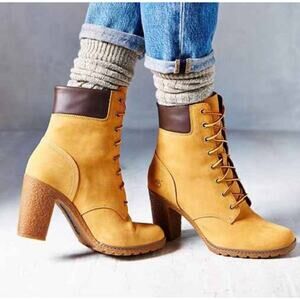 Timberland Earthkeepers Women's 9W Glancy 6” Wheat 8715A Ankle Boots Outdoors